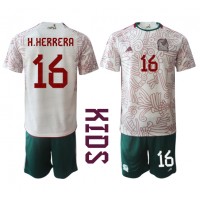 Mexico Hector Herrera #16 Fotballklær Bortedraktsett Barn VM 2022 Kortermet (+ korte bukser)